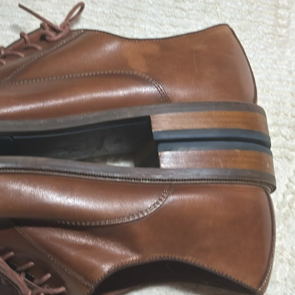 Vince Camuto‎ Lawson Oxford cognac brown lace up men’s shoes Sz 13